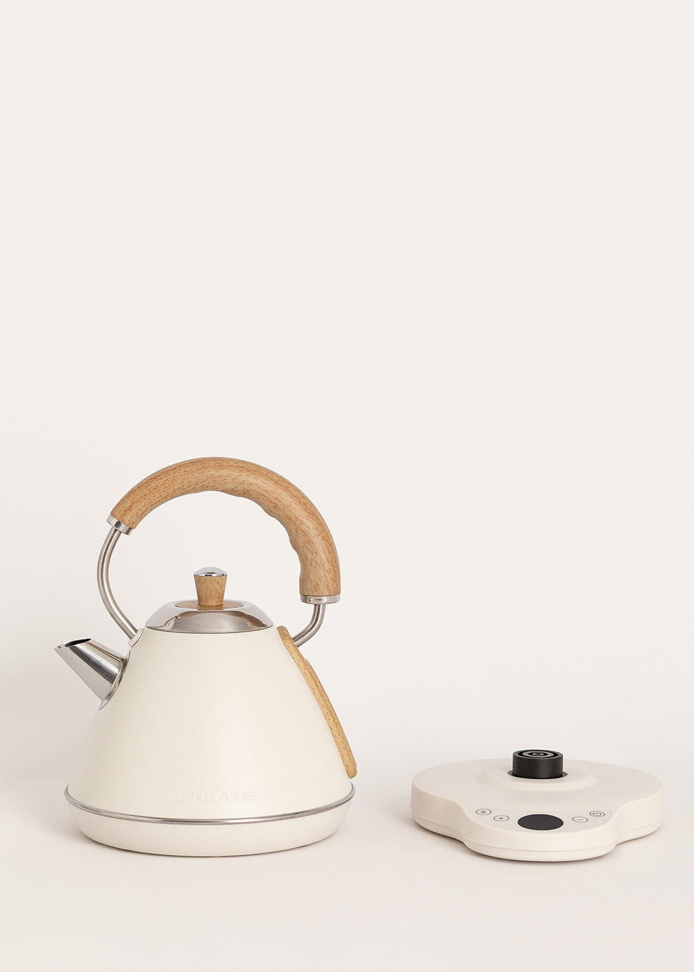 Kettle Retro Pro - Hervidor de Agua Eléctrico 1 L - Blanco Roto