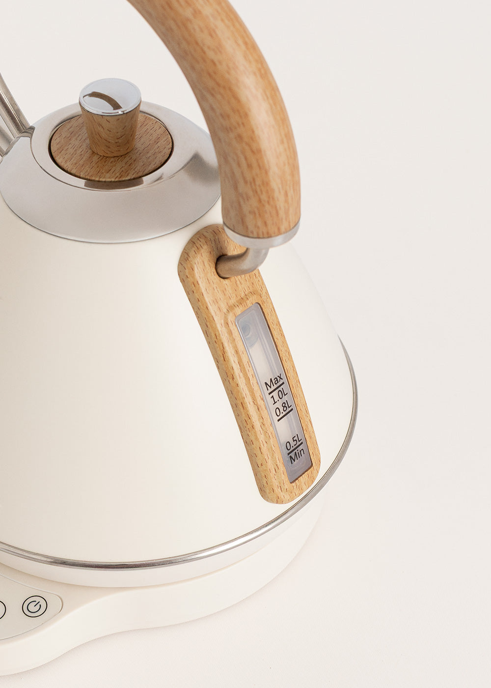 Kettle Retro Pro - Hervidor de Agua Eléctrico 1 L - Blanco Roto