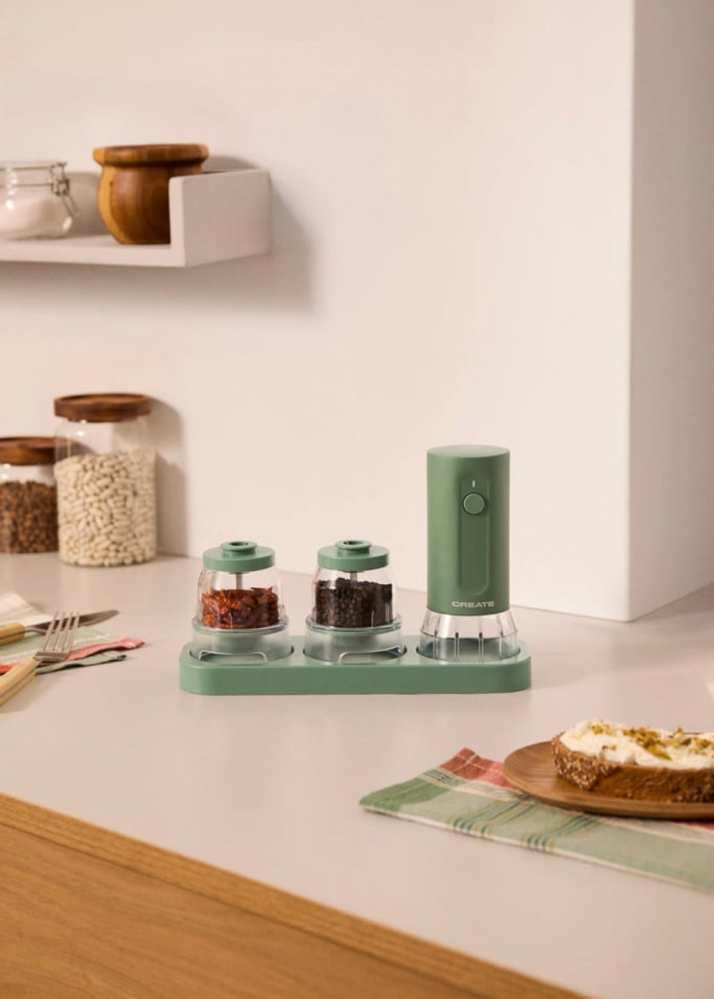 Spice Grinder Studio Pro - Molinillo Eléctrico Para Especias Con Contenedores Intercambiables - Sage