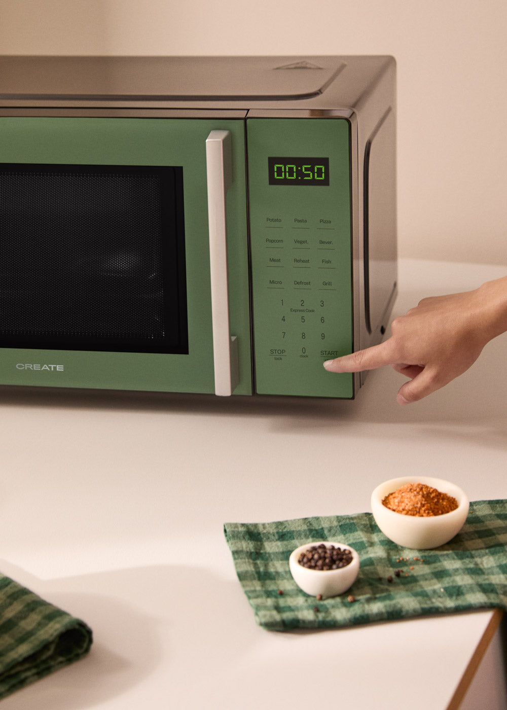 Microwave Studio - Microondas 1000W - Verde Salvia