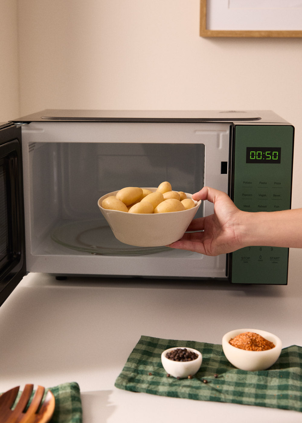 Microwave Studio - Microondas 1000W - Verde Salvia