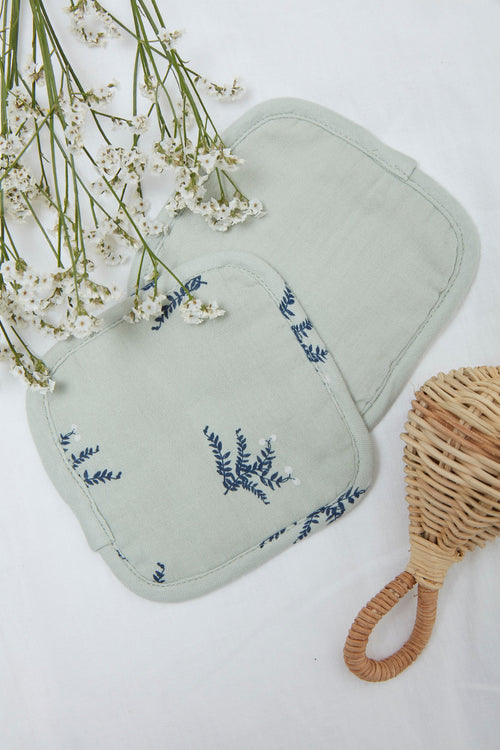 Lot De 4 Lingettes Lavables - Bruyère Bleu Minuit