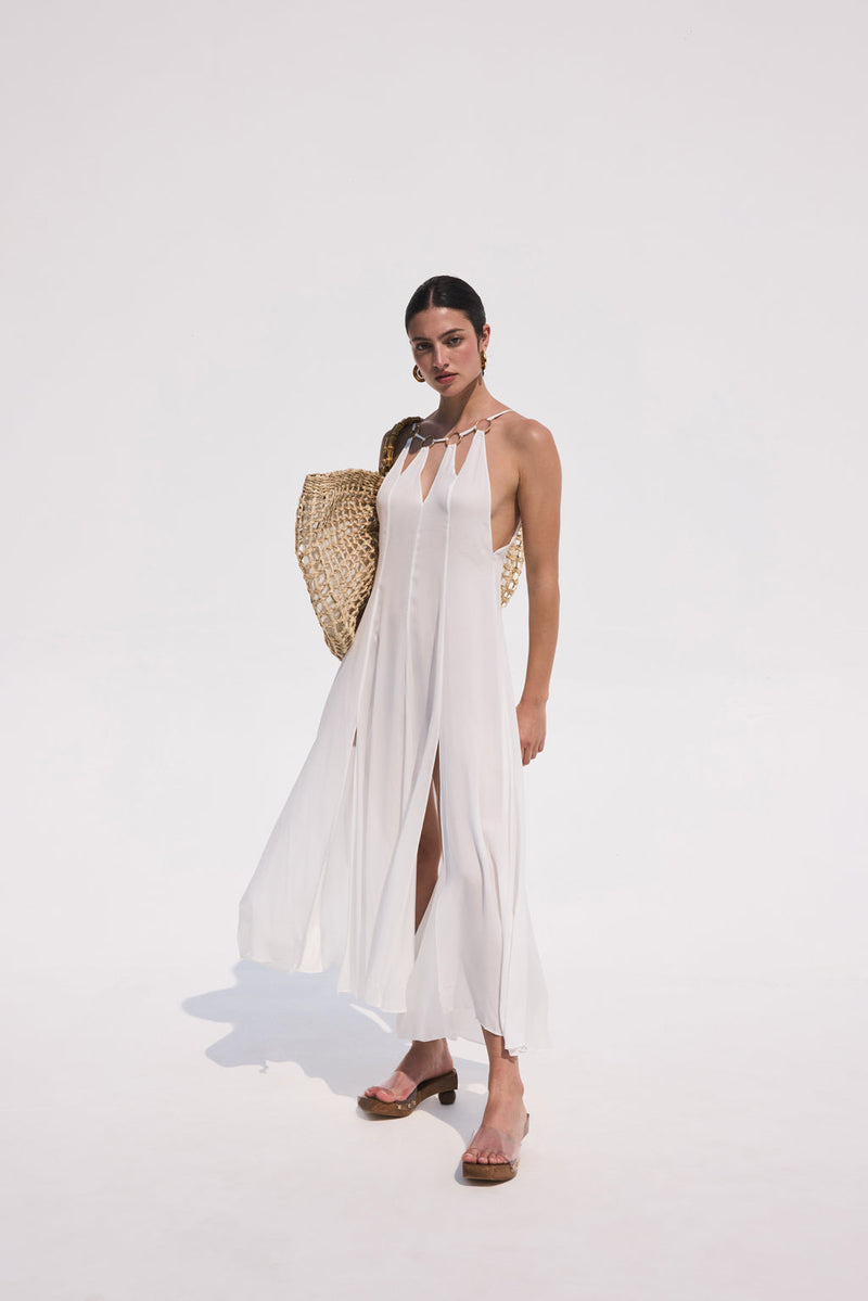 Robe Voile Ezlynn - Blanc Cassé