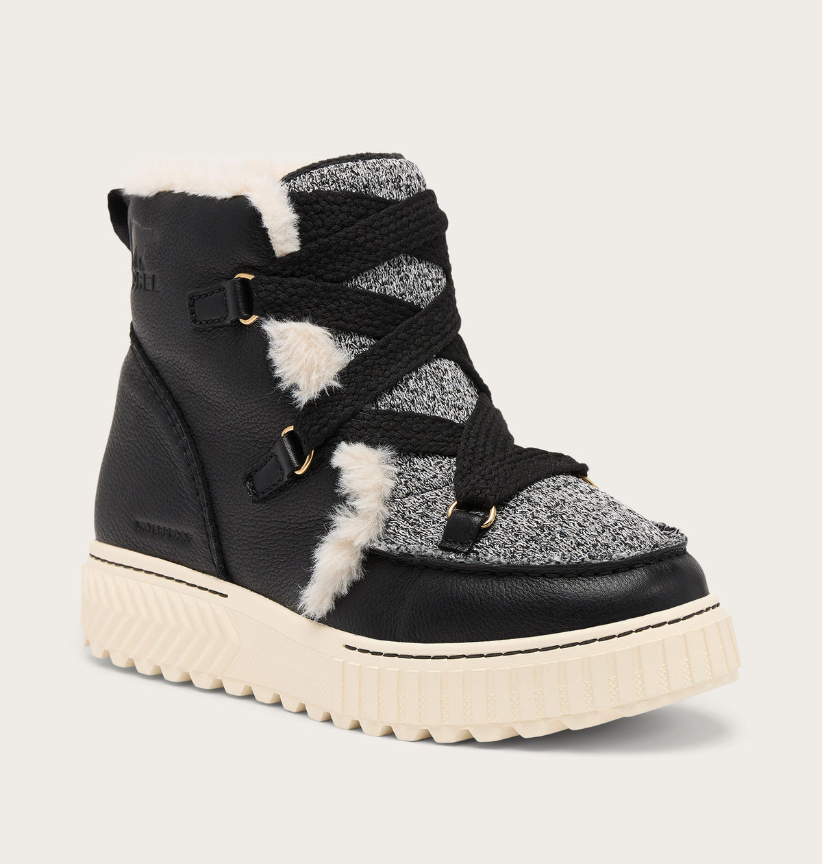 Wasserdichte Winterstiefel Ona Ave™ Alpine – Black & Chalk – Damen