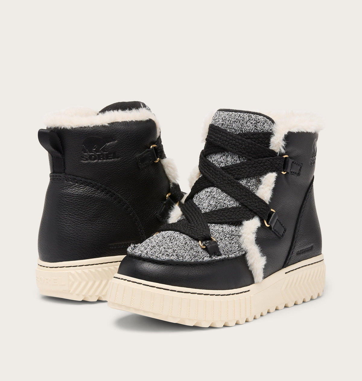 Wasserdichte Winterstiefel Ona Ave™ Alpine – Black & Chalk – Damen