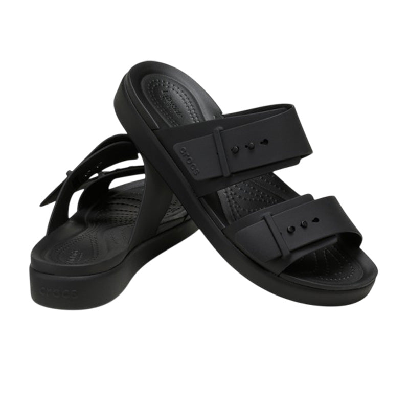 Sandales Femme Crocs Brooklyn Buckle Lowwdg - Black