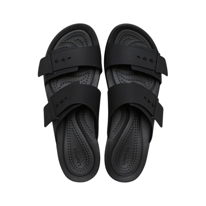Sandales Femme Crocs Brooklyn Buckle Lowwdg - Black