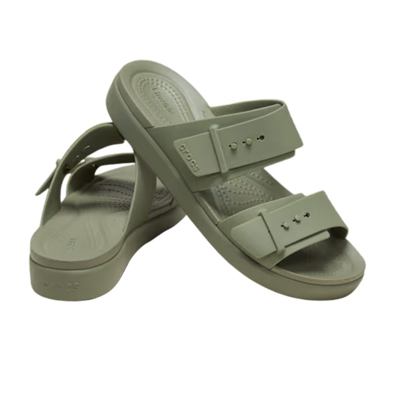 Crocs Brooklyn Buckle Lowwdg Women's Sandals - Cargo