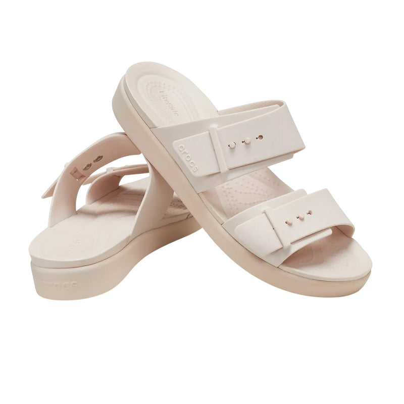 Sandales Femme Crocs Brooklyn Buckle Lowwdg - Rose Quartz