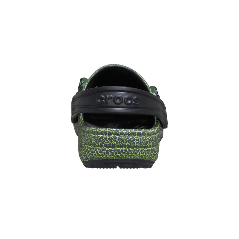 Sabots Crocs Classic Iam Scary Dino Clog Enfant - Noir, Vert