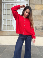 Charlie red cardigan
