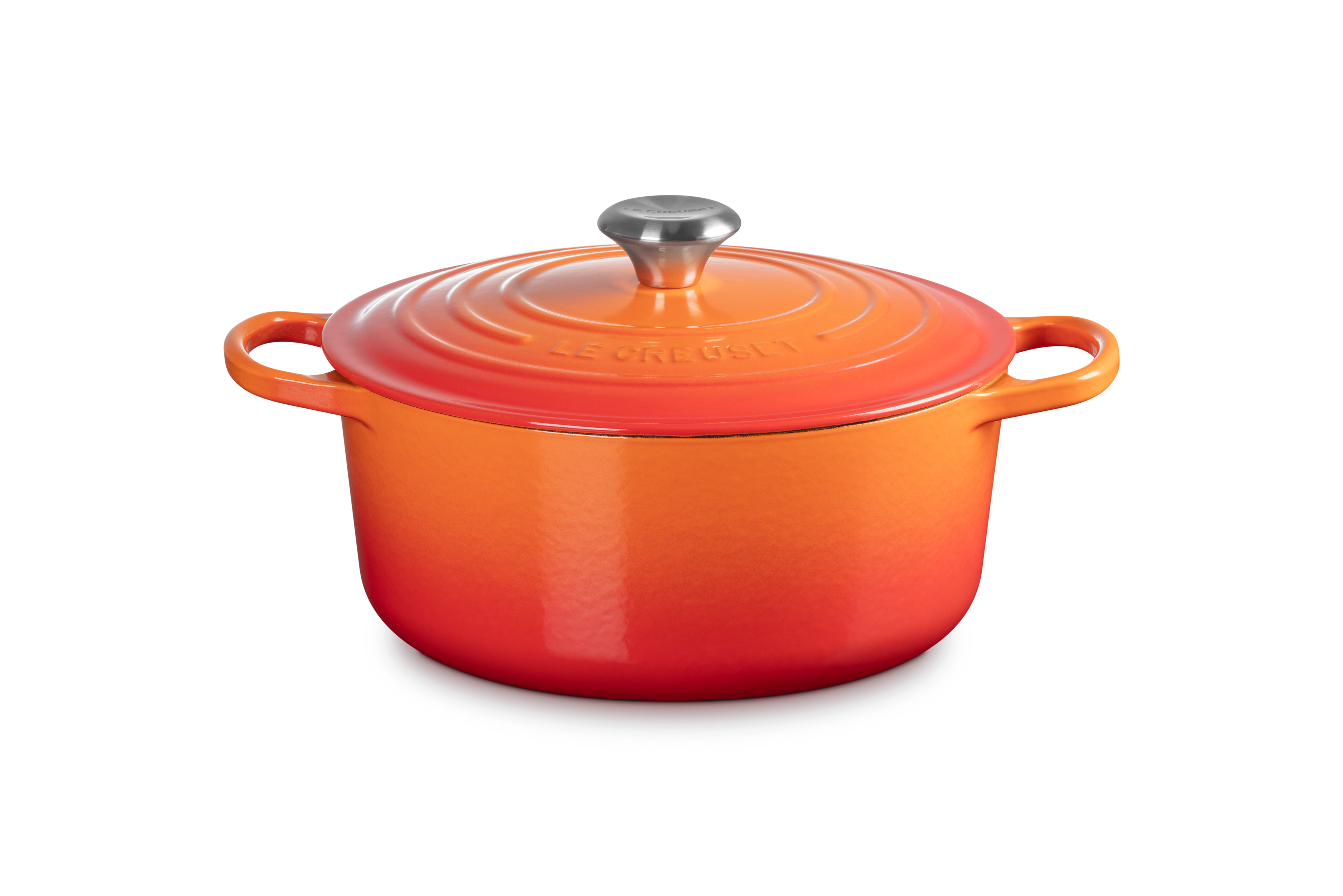 Cocotte Ronde Signature - Fonte Émaillée - 26Cm - Volcanique