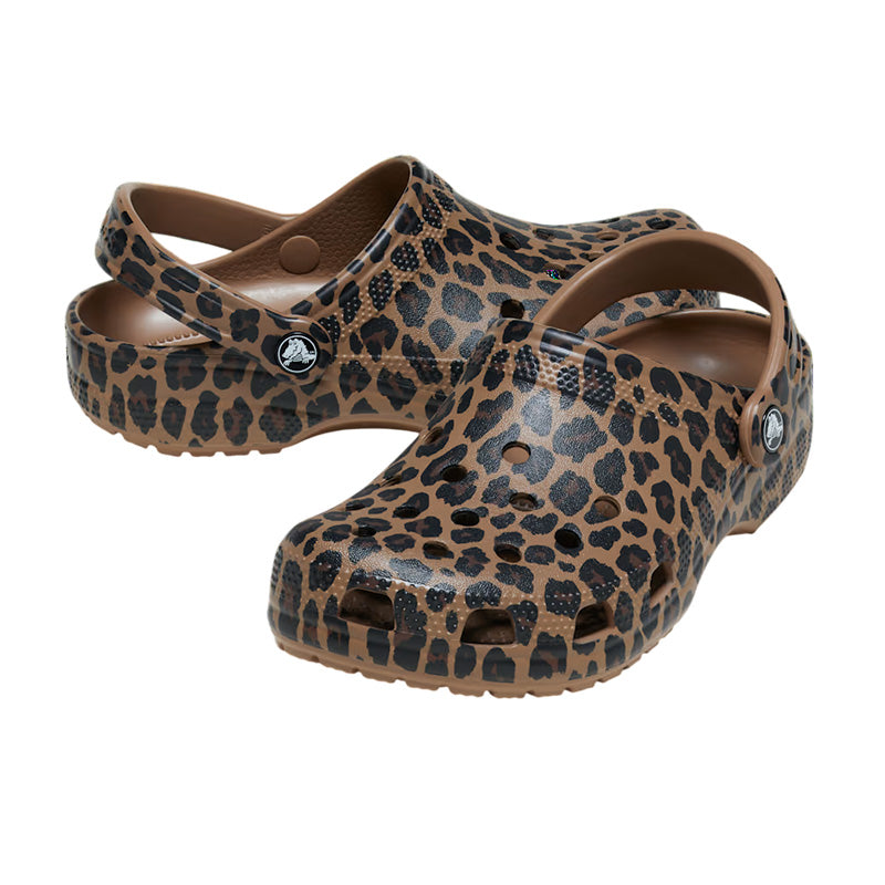 Sabots Homme Crocs Classic Animal Clog - Sepia, Leopard