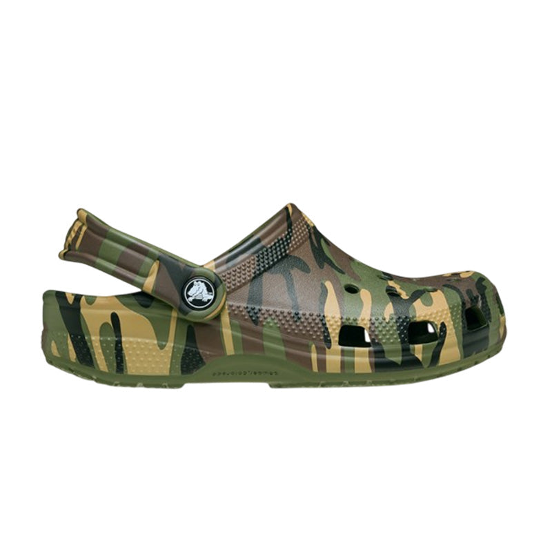 Sabots Crocs Classic Camouflage Clog Junior - Army Green, Multi