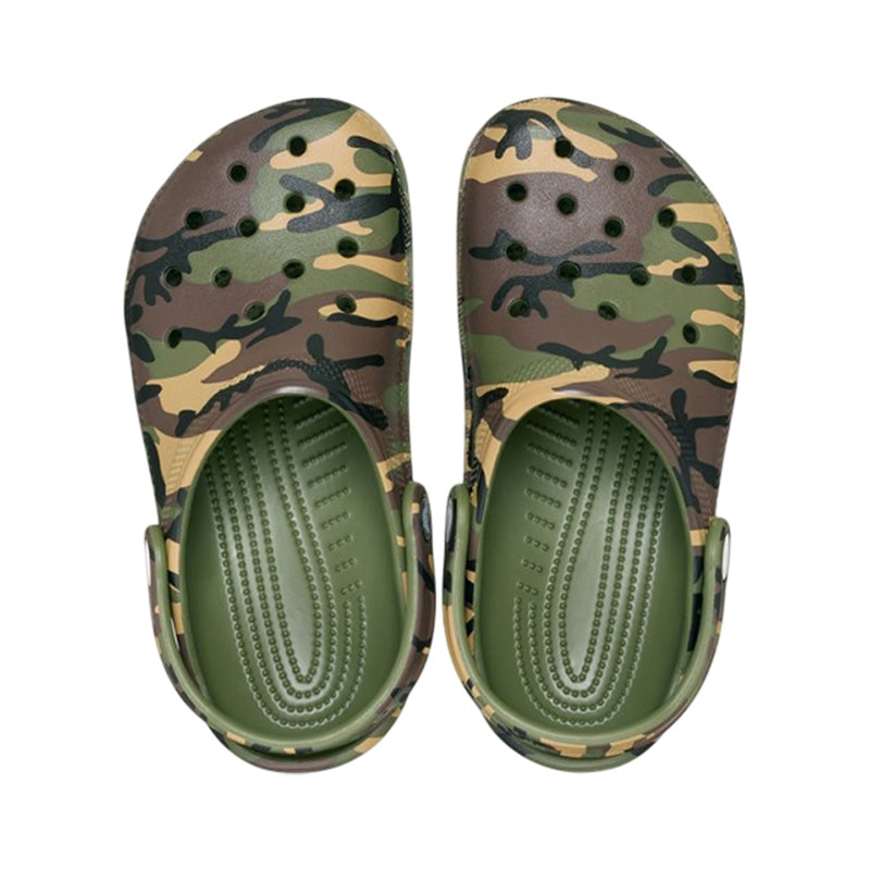 Sabots Crocs Classic Camouflage Clog Junior - Army Green, Multi