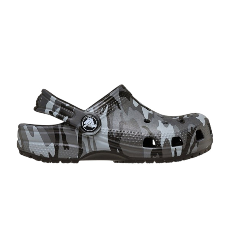 Sabots Crocs Classic Camouflage Clog Enfant - Black, Slate Grey