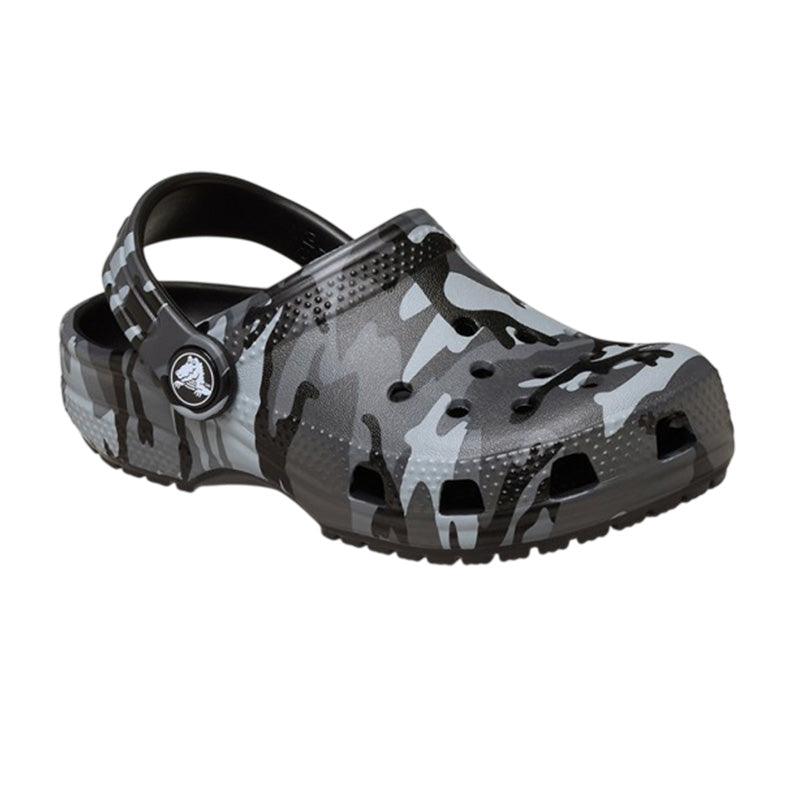 Sabots Crocs Classic Camouflage Clog Enfant - Black, Slate Grey