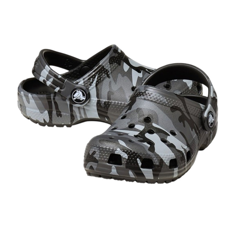 Sabots Crocs Classic Camouflage Clog Enfant - Black, Slate Grey