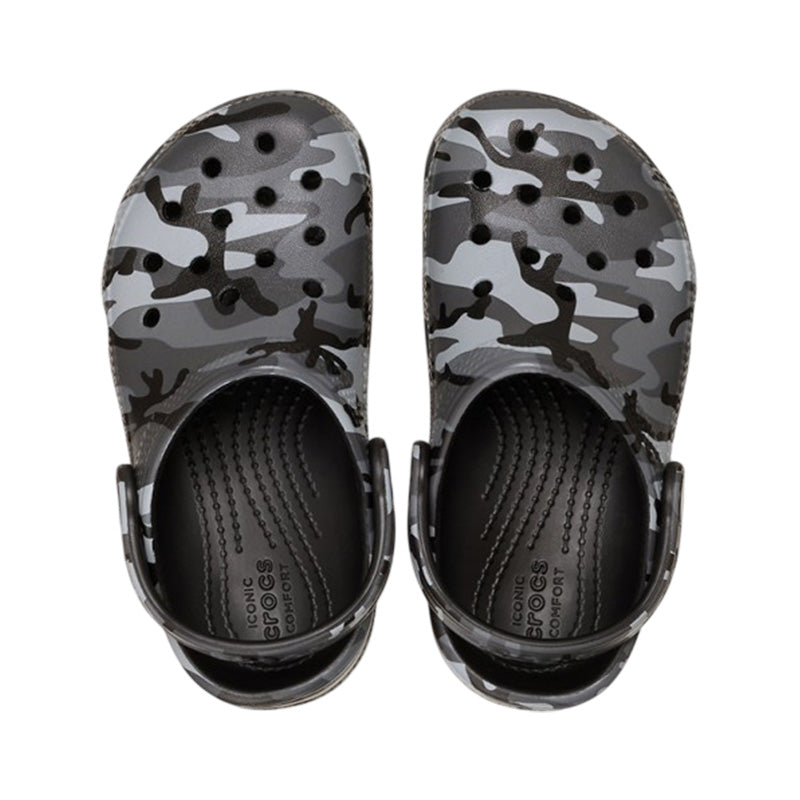 Sabots Crocs Classic Camouflage Clog Enfant - Black, Slate Grey