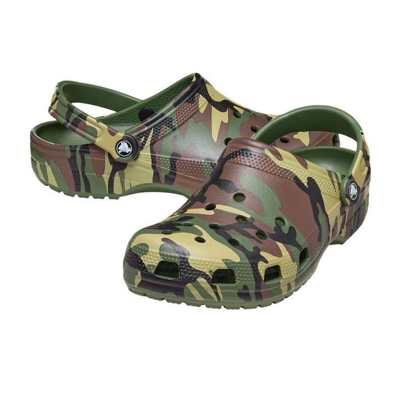Crocs Classic Camouflage Clog Men's Clogs - Army Green, Multi