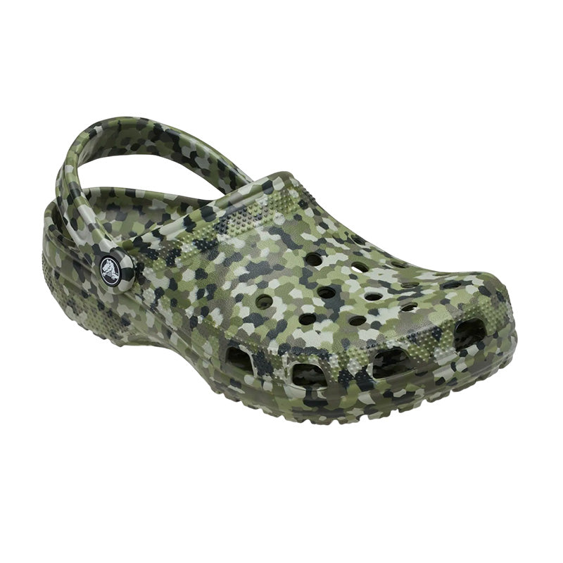 Sabots Femme Crocs Classic Confetti Clog - Army Green, Multi