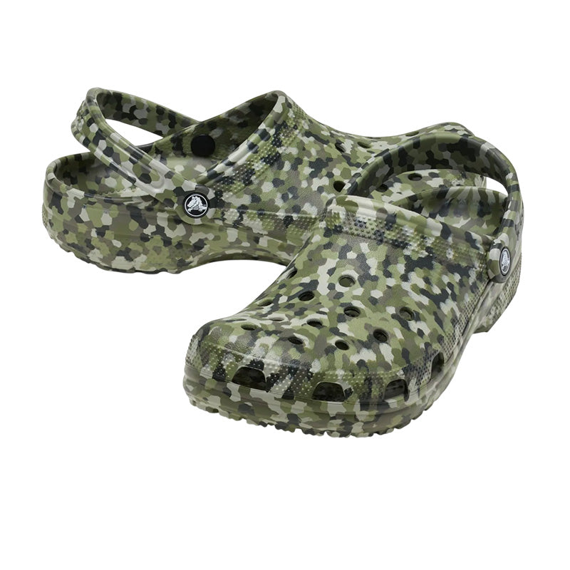 Sabots Femme Crocs Classic Confetti Clog - Army Green, Multi