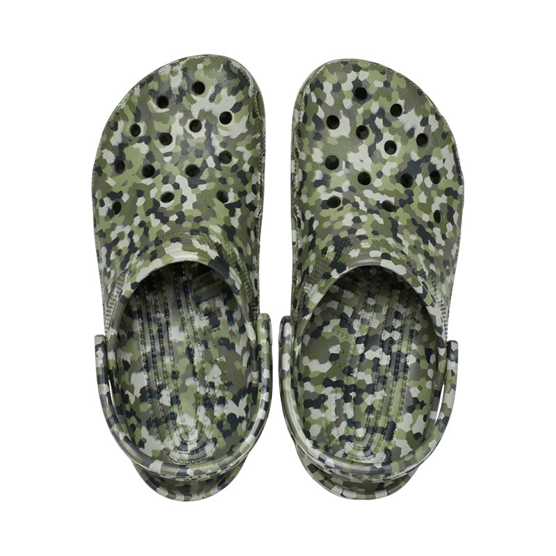 Sabots Femme Crocs Classic Confetti Clog - Army Green, Multi
