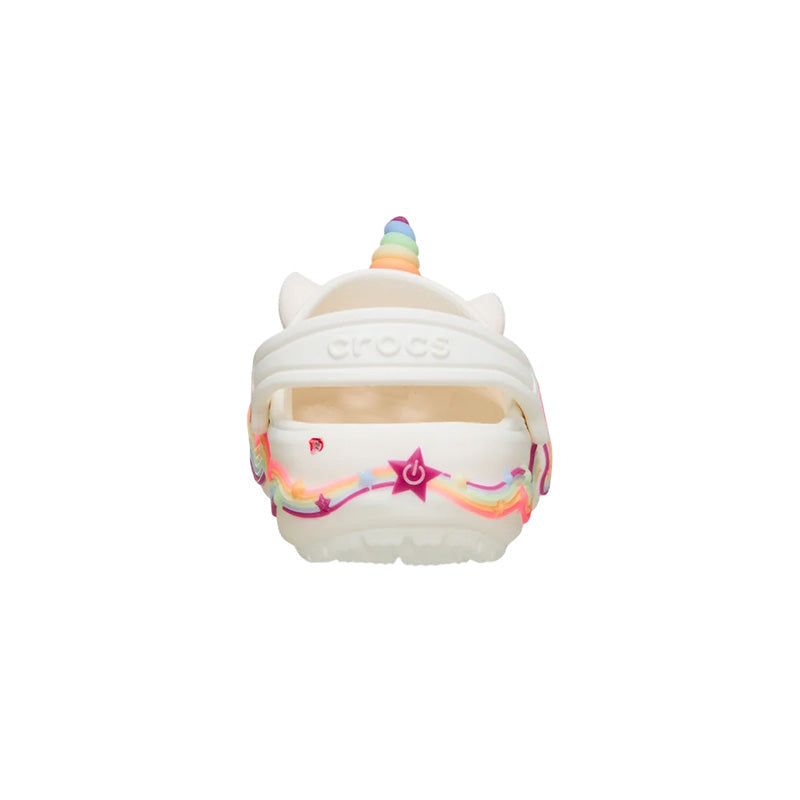 Sabots Crocs Classic Iam Unicorn Lights Enfant - Craie Blanche