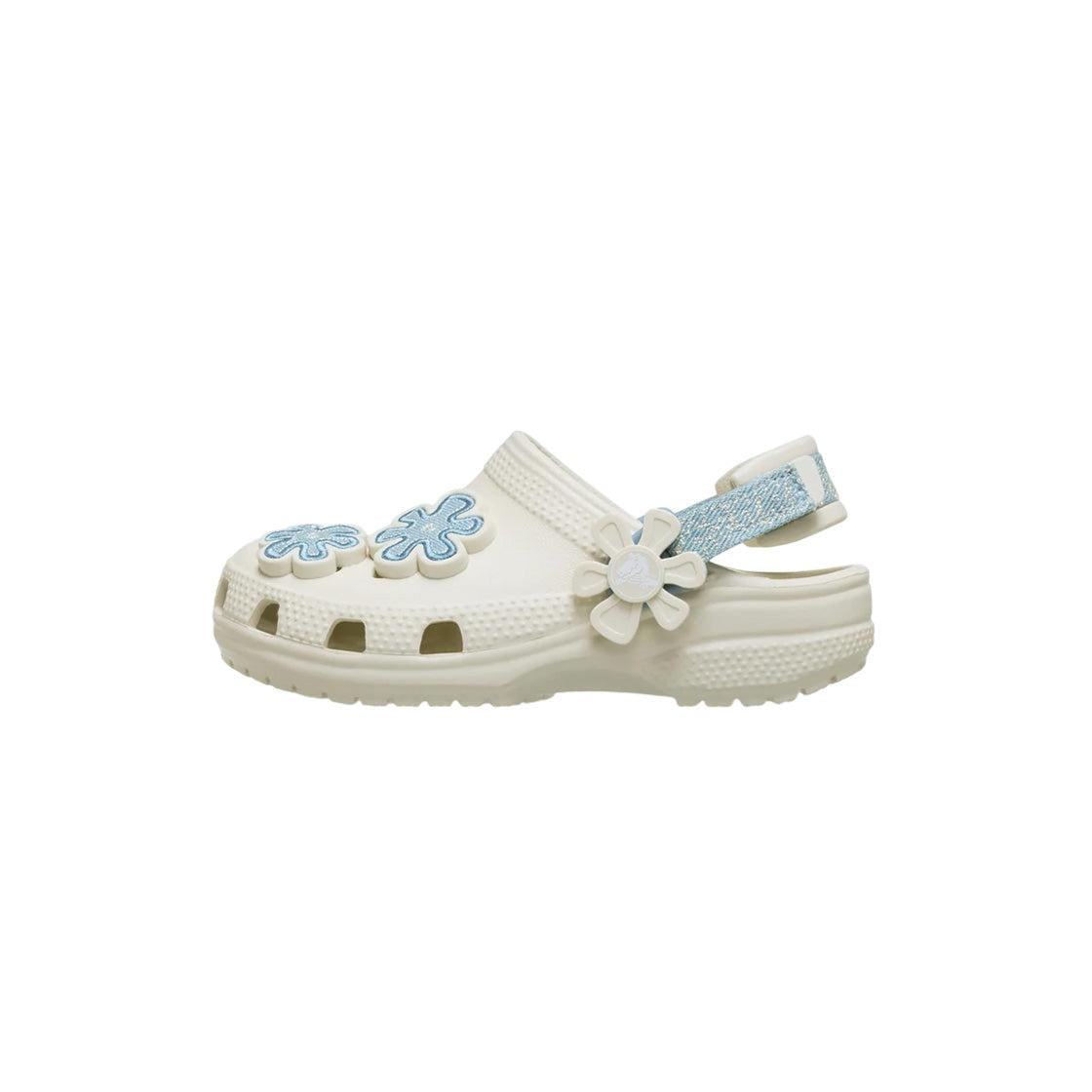 Sabots Crocs Classic Dnm Flower Adj Backstrap Enfant - Sommet Blanc