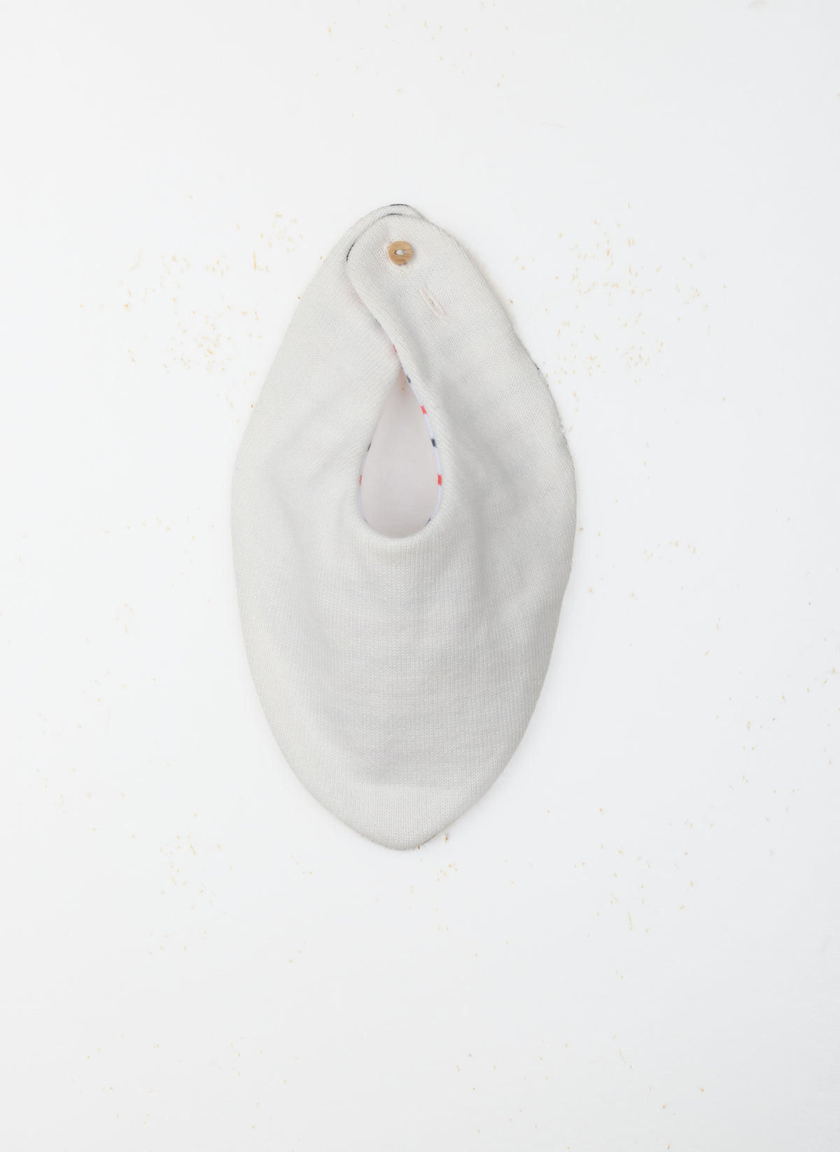 Accessoires Bavoir Bébé Bavana - Écru / Verso Rayé Rouge Et Bleu