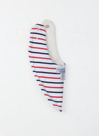 Accessoires Bavoir Bébé Bavana - Écru / Verso Rayé Rouge Et Bleu