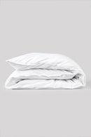Housse de couette percale de coton unie blanche Les pensionnaires