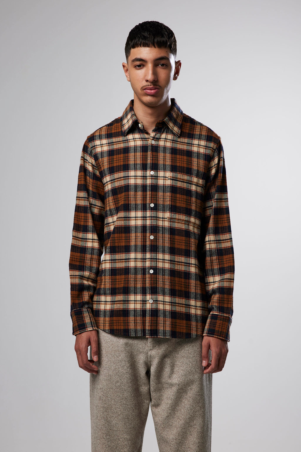 New Arne Shirt - Brown Check