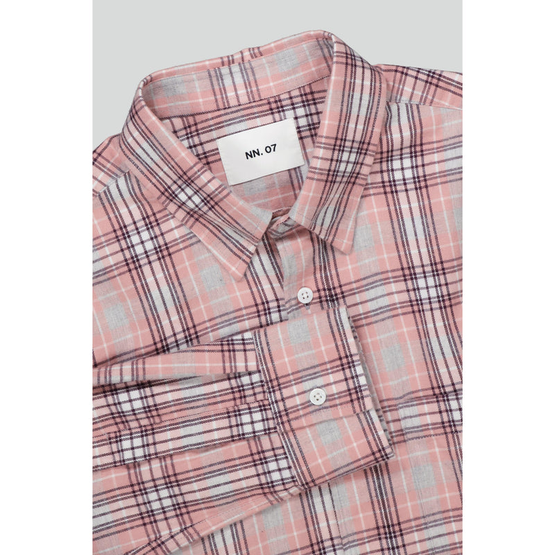 New Arne Shirt - Coral Check