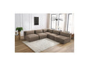 Jeanne - Sofá esquinero modular fijo - Tela de terciopelo con 4 sillones y 1 esquinero
