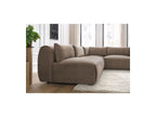 Jeanne - Canapé D'Angle Fixe Modulable - Tissu Velours Avec 4 Chauffeuses Et 1 Angle