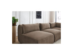 Jeanne - Canapé D'Angle Fixe Modulable - Tissu Velours Avec 4 Chauffeuses Et 1 Angle