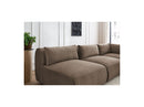 Jeanne - Sofá esquinero modular fijo - Tela de terciopelo con 4 sillones y 1 esquinero