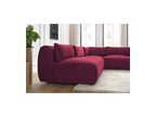 Jeanne - Canapé D'Angle Fixe Modulable - Tissu Velours Avec 4 Chauffeuses Et 1 Angle