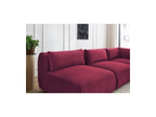 Jeanne - Canapé D'Angle Fixe Modulable - Tissu Velours Avec 4 Chauffeuses Et 1 Angle