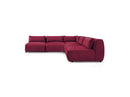 Jeanne - Sofá esquinero modular fijo - Tela de terciopelo con 4 sillones y 1 esquinero