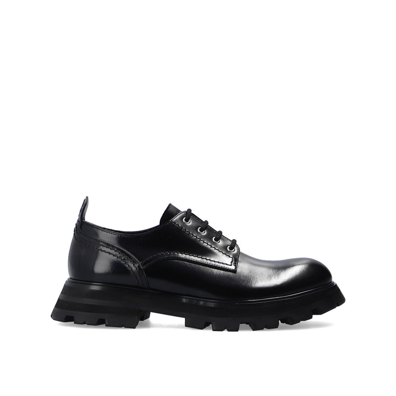 Derbies - Alexander Mcqueen Leather Lace-Up - Black
