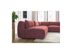 Jeanne - Canapé D'Angle Fixe Modulable - Tissu Velours Avec 4 Chauffeuses Et 1 Angle