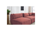 Jeanne - Canapé D'Angle Fixe Modulable - Tissu Velours Avec 4 Chauffeuses Et 1 Angle