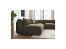Jeanne - Sofá esquinero modular fijo - Tela de terciopelo con 4 sillones y 1 esquinero