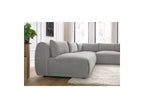 Jeanne - Canapé D'Angle Fixe Modulable - Tissu Velours Avec 4 Chauffeuses Et 1 Angle