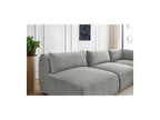 Jeanne - Canapé D'Angle Fixe Modulable - Tissu Velours Avec 4 Chauffeuses Et 1 Angle