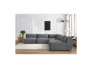 Jeanne - Sofá esquinero modular fijo - Tela de terciopelo con 4 sillones y 1 esquinero