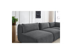 Jeanne - Canapé D'Angle Fixe Modulable - Tissu Velours Avec 4 Chauffeuses Et 1 Angle