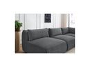 Jeanne - Sofá esquinero modular fijo - Tela de terciopelo con 4 sillones y 1 esquinero